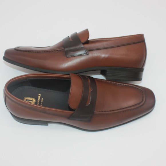 BRUNO MAGLI MINEO COGNAC CALF LEATHER PENNY LOAFERS main image 5